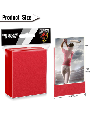 Red 100 Pcs Card Sleeves