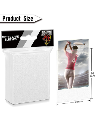 White 100 Pcs Card Sleeves