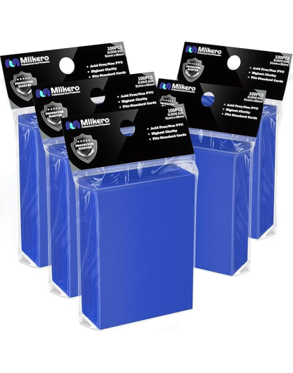 Blue 100 Pcs Card Sleeves