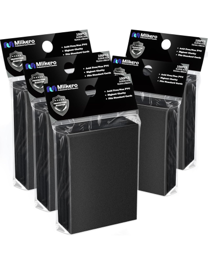 Black 100 Pcs Card Sleeves