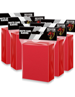 Red 100 Pcs Card Sleeves