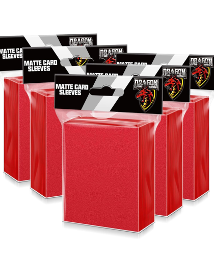 Red 100 Pcs Card Sleeves