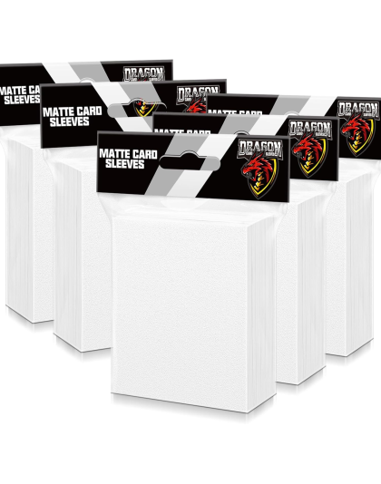 White 100 Pcs Card Sleeves