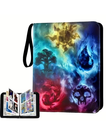 Trading Card Binder, with 50 Detachable Protective Sleeves