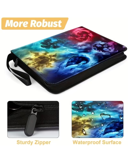 Trading Card Binder, with 50 Detachable Protective Sleeves